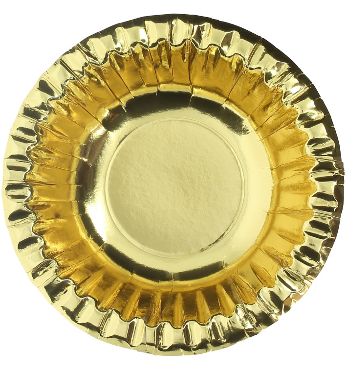 Papieren Kom "Party" goud Ø16cm (6 stuks) Papieren Kom "Party" goud Ø16cm (6 stuks)