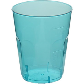 Plastic PS Shotje Kristal "Diamant" blauw 50ml (20 stuks) 