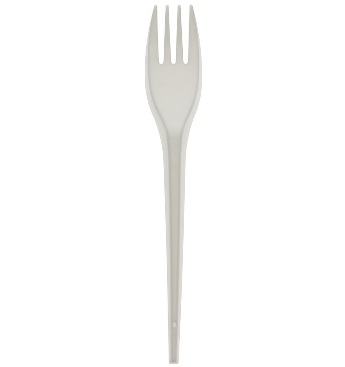 Stof gebaseerd op Maizena PLA afbreekbare vork wit 17,5cm (15 stuks) Stof gebaseerd op Maizena PLA afbreekbare vork wit 17,5cm (15 stuks)