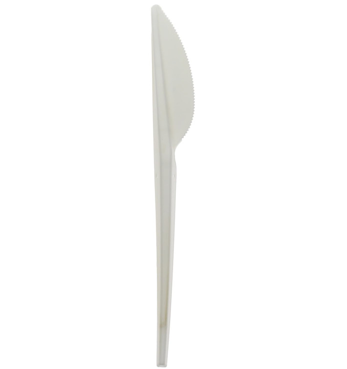 Couteau Biodégradable CPLA Blanc 175mm (15 Utés) Couteau Biodégradable CPLA Blanc 175mm (15 Utés)