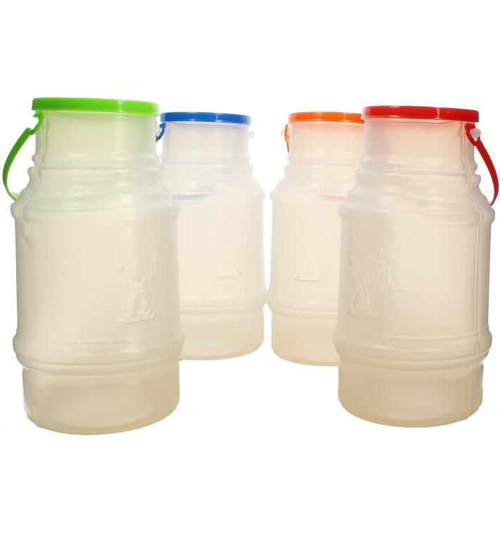 Plastic melk Container met handvat en Deksel 1000 ml (10 stuks) Plastic melk Container met handvat en Deksel 1000 ml (10 stuks)