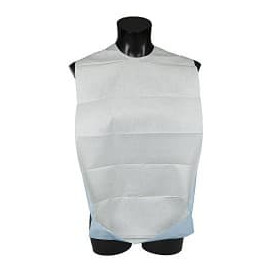 Wegwerp volwassen slabbetje met zak wit Economen 36x65cm (125 stuks) 