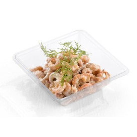 Plastic mini-Kom PET hittebestendig 175ml 9x9x4cm (50 stuks) 