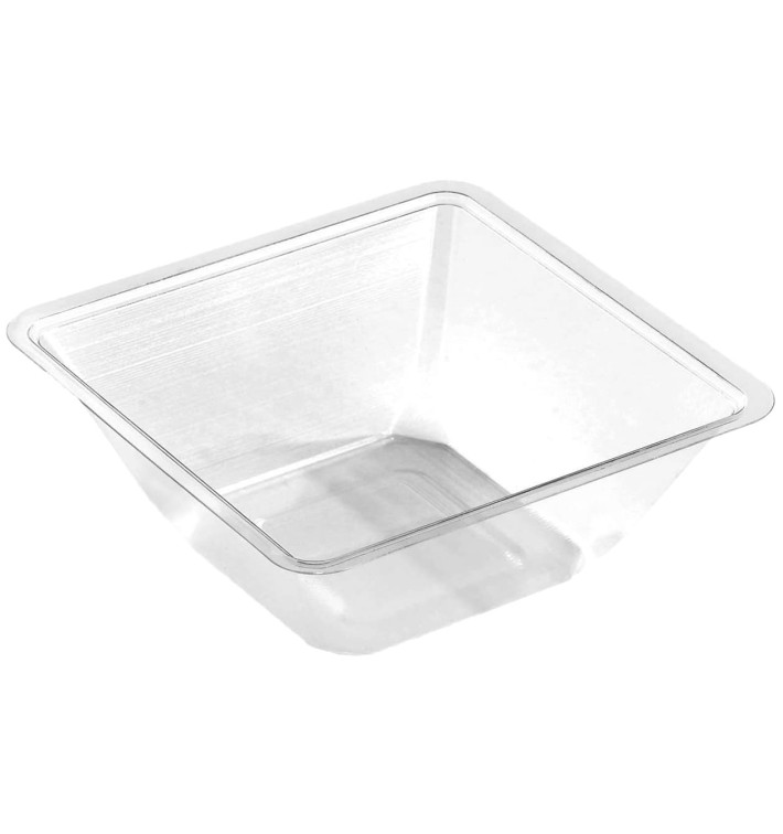 Plastic mini-Kom PET hittebestendig 175ml 9x9x4cm (600 stuks) Plastic mini-Kom PET hittebestendig 175ml 9x9x4cm (600 stuks)