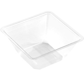 Bol mini en Plastique PET Thermo-Scellable 250ml 90x90x60mm (50 Utés)