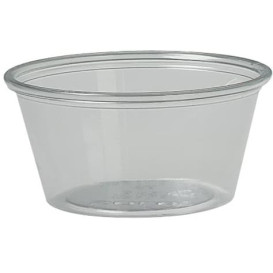 Pot à Sauce Plastique rPET Cristal 60ml Ø6,6cm (250 Utés)