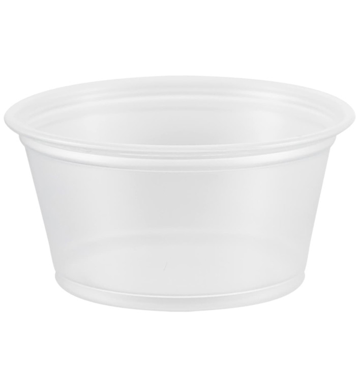 Pot à Sauce Plastique PP Trans. 60ml Ø6,6cm (125 Utés) Pot à Sauce Plastique PP Trans. 60ml Ø6,6cm (125 Utés)
