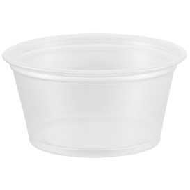 Pot à Sauce Plastique PP Trans. 60ml Ø6,6cm (2500 Utés)