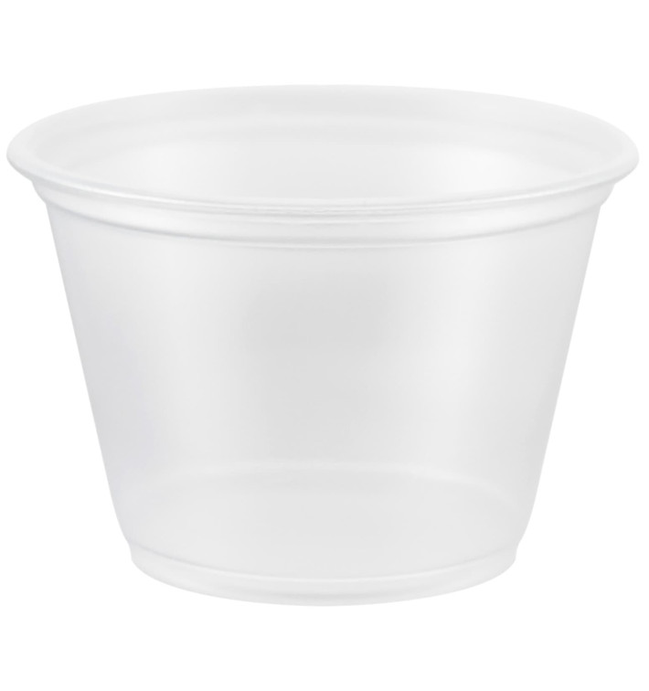 Pot à Sauce Plastique PP Trans. 75ml Ø6,6cm (2500 Utés) Pot à Sauce Plastique PP Trans. 75ml Ø6,6cm (2500 Utés)
