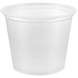 Pot à Sauce Plastique PP Trans. 165ml Ø7,3cm (125 Utés)