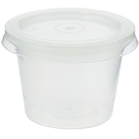 Plastic PP Soufflébeker met Deksel 33ml (100 stuks)