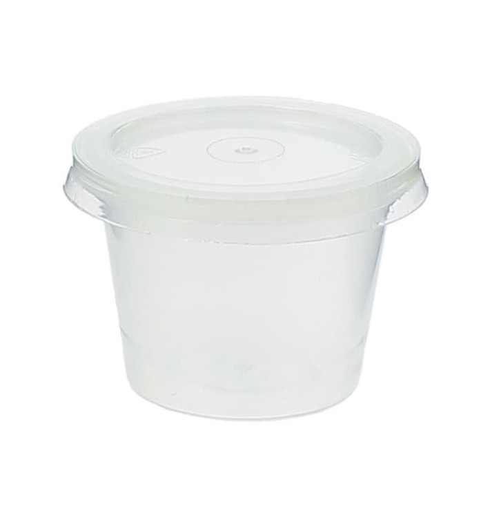 Pot à Sauce Plastique PP avec Couvercle 33ml (3000 Utés) Pot à Sauce Plastique PP avec Couvercle 33ml (3000 Utés)