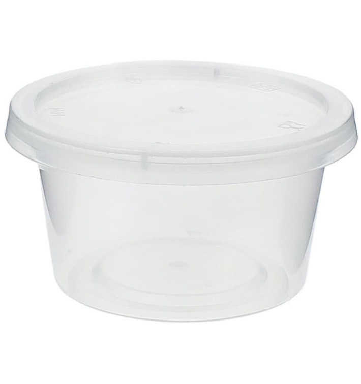 Plastic PP Soufflébeker met Deksel 120ml (1000 stuks) Plastic PP Soufflébeker met Deksel 120ml (1000 stuks)