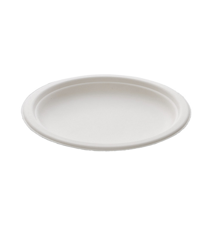 Assiette Bio en Canne à Sucre Blanc Ø180mm (25 Unités) Assiette Bio en Canne à Sucre Blanc Ø180mm (25 Unités)