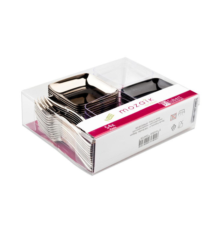 Kit pour Dégustation Plastique PS de 54 pièces (18 Kits) Kit pour Dégustation Plastique PS de 54 pièces (18 Kits)