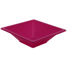 Plastic kom PS Vierkant fuchsia 12x12cm (1500 stuks)