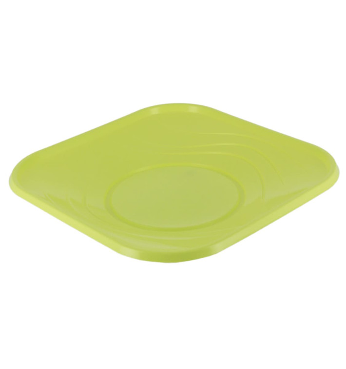 Plastic bord PP "X-Table" Vierkant Lime 23 cm (8 stuks) Plastic bord PP "X-Table" Vierkant Lime 23 cm (8 stuks)