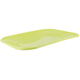 Plastic dienblad microgolfbaar "X-Table" limoengroen 33x23cm (2 stuks) 