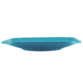 Assiette Plastique PP "X-Table" Turquoise 180mm (8 Utés)