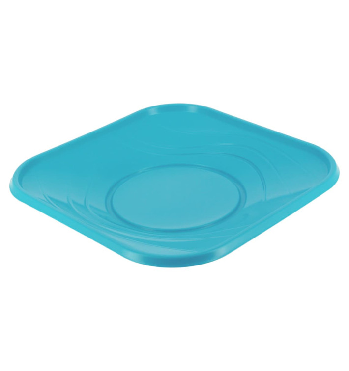Plastic bord PP "X-Table" Vierkant turkoois 18 cm (8 stuks) Plastic bord PP "X-Table" Vierkant turkoois 18 cm (8 stuks)