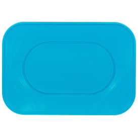 Plateau Plastique PP "X-Table" Turquoise 330x230mm (2 Utés)