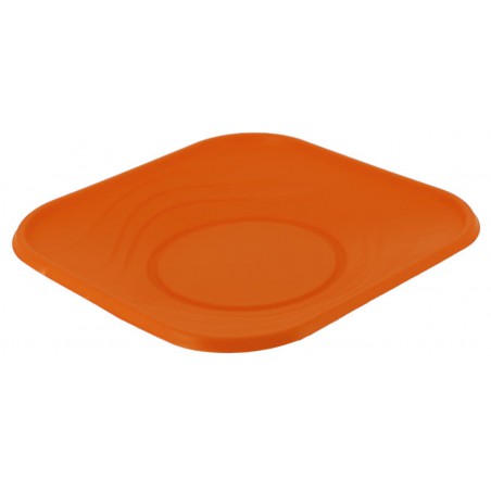 Herbruikbare Bord Economische PP "X-Table" Oranje 23x23cm (120 stuks)