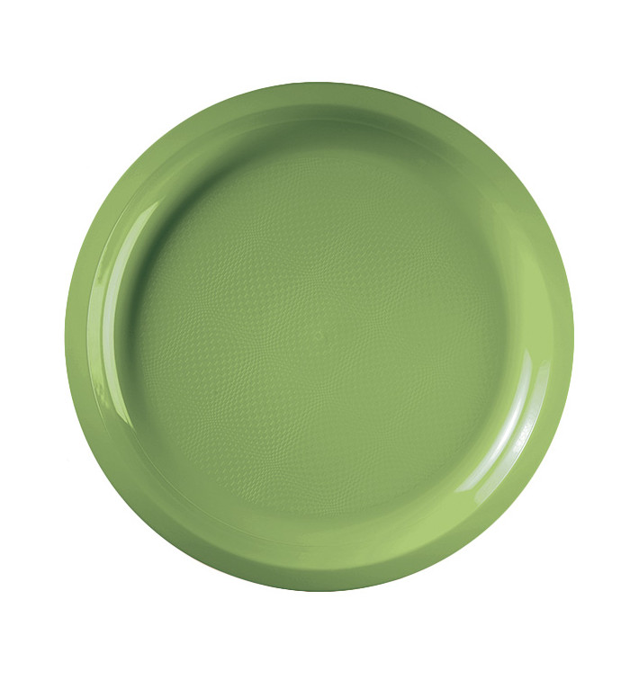 Plastic bord limoengroen "Rond vormig" PP Ø29 cm (300 stuks) Plastic bord limoengroen "Rond vormig" PP Ø29 cm (300 stuks)