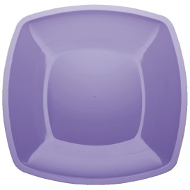 Assiette Plastique Réutilisable Plate Lilas PS 300mm (12 Utés)