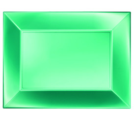 Plateau Plastique Vert Nice Pearl PP 345x230mm (60 Utés)