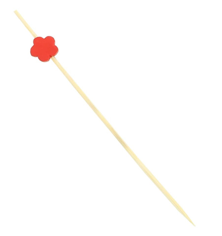 Pique en bois "Flor" Rouge 120mm (200 Unités) Pique en bois "Flor" Rouge 120mm (200 Unités)