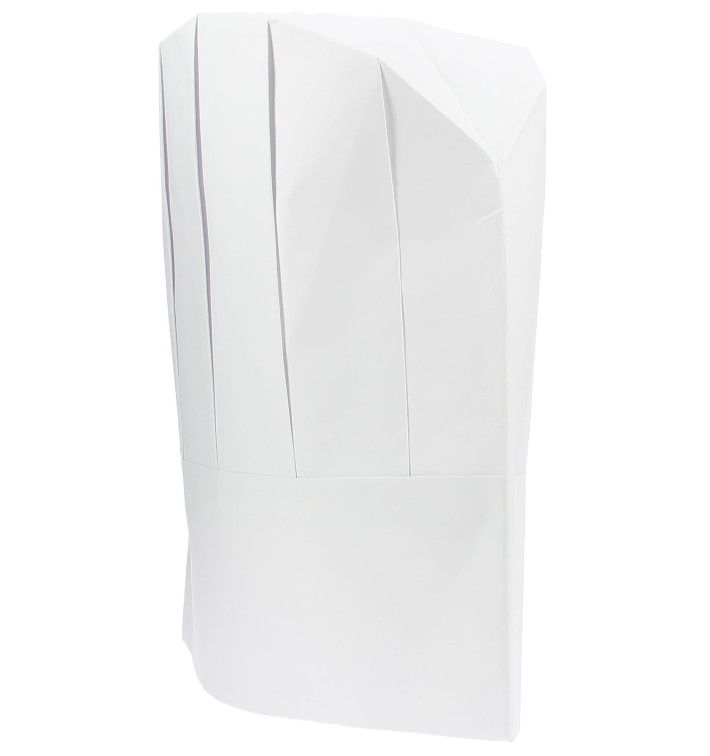 Toque Cuisinier Continental Enfant Papier Blanc (25 unités)