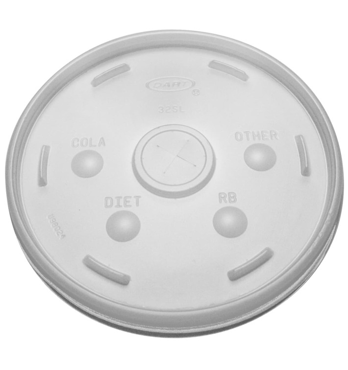 Plastic PS Deksel met rietsleuf transparant Ø11,7cm (100 stuks) Plastic PS Deksel met rietsleuf transparant Ø11,7cm (100 stuks)