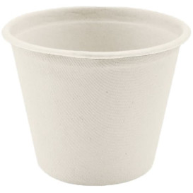 Pot Bio en Canne à Sucre Blanc Ø110mm 450ml (50 Utés)