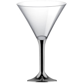 Plastic stamglas Cocktail niquel chroom 185ml 2P (40 stuks)