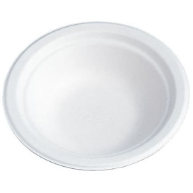 Gegoten vezel Kom "Chinet" wit 265ml Ø13,8cm (100 stuks)