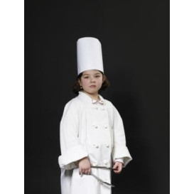 Toque Cuisinier Continental Enfant Papier Blanc (25 unités)