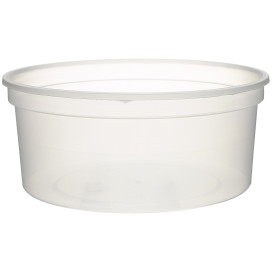 Pot en Plastique Transparent 350ml Ø11,5cm  (500 Utés)