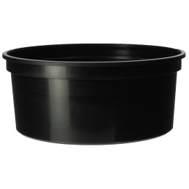 Plastic deli Container zwart PP 350 ml Ø11,5cm (50 stuks) 