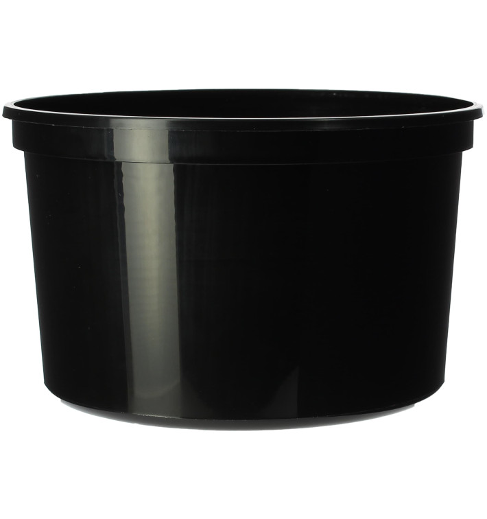Plastic deli Container zwart PP 500ml Ø11,5cm (50 stuks) Plastic deli Container zwart PP 500ml Ø11,5cm (50 stuks)