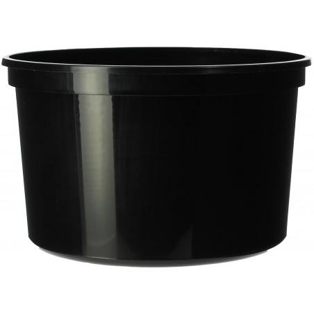 Pot en Plastique PP Noir 500ml Ø11,5cm (50 Unités)