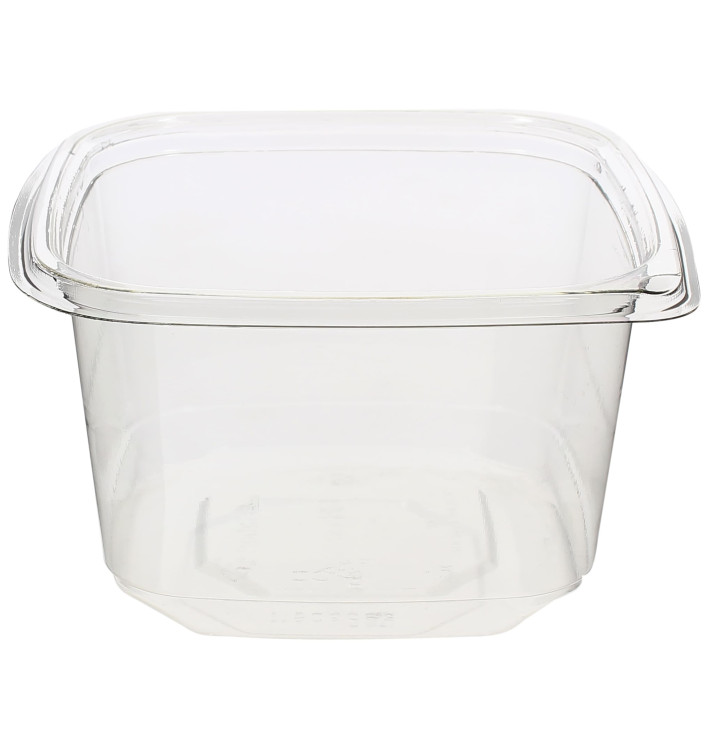 Plastic deli Container PET onverbrekelijk 600ml 12x12x7cm (50 stuks) Plastic deli Container PET onverbrekelijk 600ml 12x12x7cm (50 stuks)
