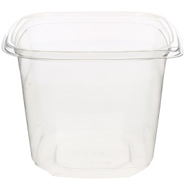 Plastic deli Container PET onverbrekelijk 750ml 12x12x9cm (50 stuks) 