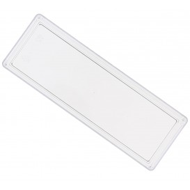 Plat plastique Transparent 4,6x13cm (50 Utés)