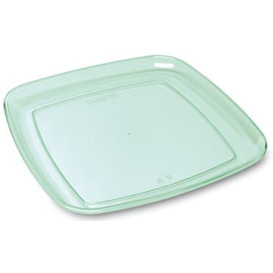 Plateau en Plastique Dur Transparent 35x35cm (5 Utés)