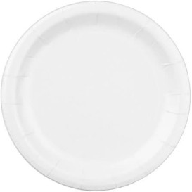 Assiette en Papier Blanc Biodégradable Ø23cm (100 Utés)