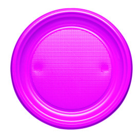 Assiette Plastique PS Plate Fuchsia Ø170mm (1100 Unités)