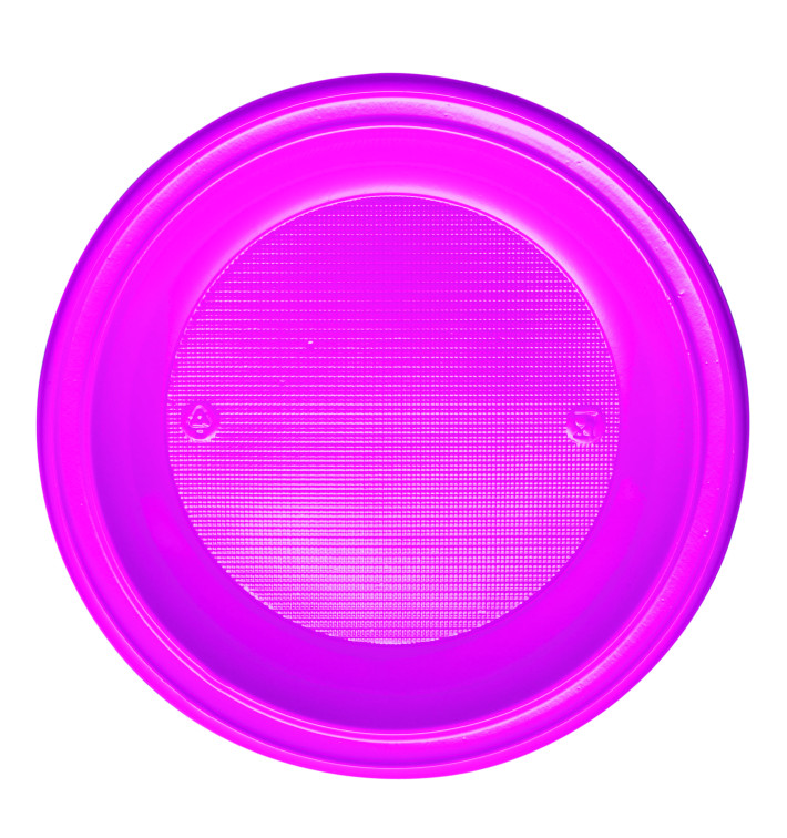 Assiette Plastique PS Creuse Fuchsia Ø220mm (30 Unités)