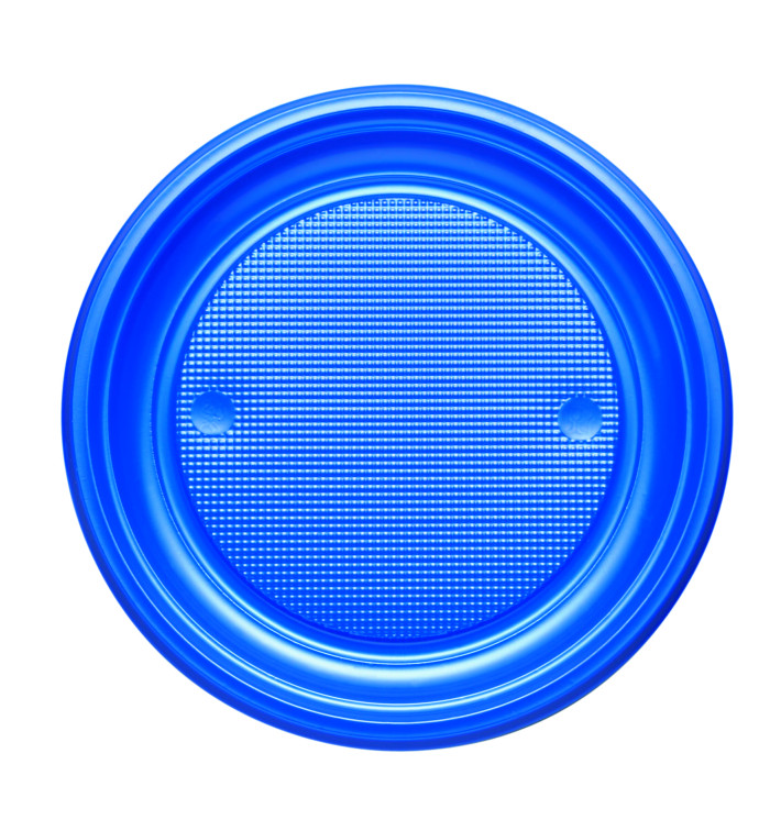 Plastic bord PS Plat donkerblauw Ø17 cm (50 stuks) Plastic bord PS Plat donkerblauw Ø17 cm (50 stuks)