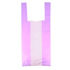 Plastic T-shirt tas lila 35x50cm (200 stuks) 