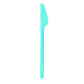 Plastic PS mes lichtblauw 17,5cm (20 stuks) 